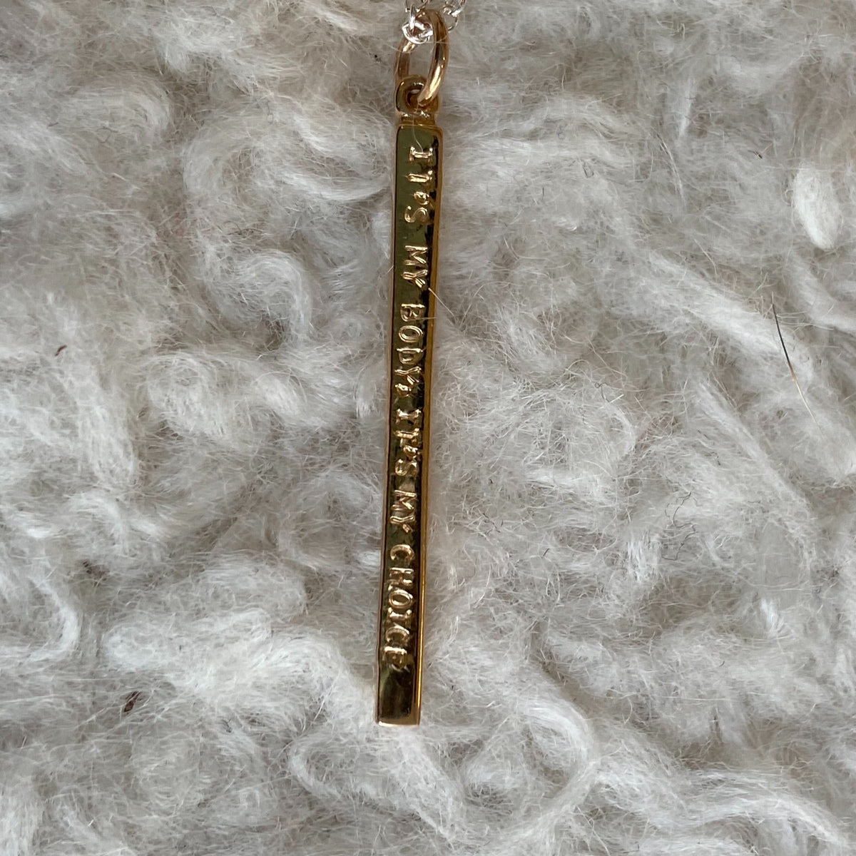My Body My Choice Bar Necklace - The Outrage